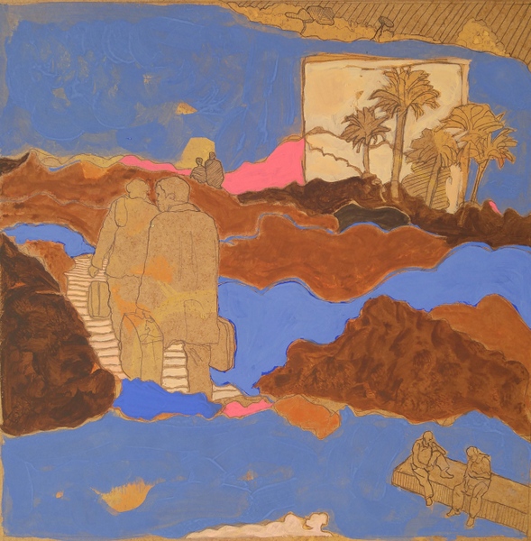 topiques - 30x30 - tempera